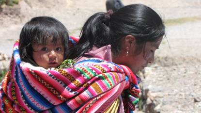 Peruanka iz okolice Lime s djetetom